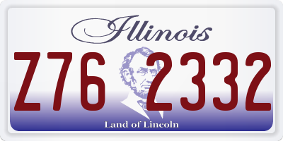 IL license plate Z762332