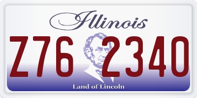 IL license plate Z762340