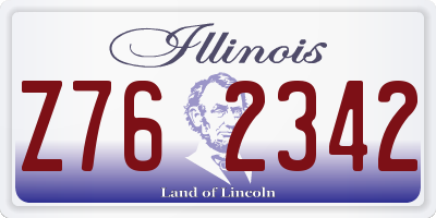 IL license plate Z762342