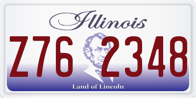 IL license plate Z762348