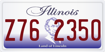 IL license plate Z762350