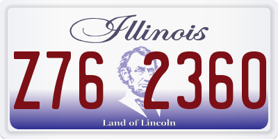 IL license plate Z762360