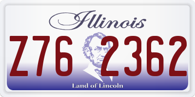 IL license plate Z762362