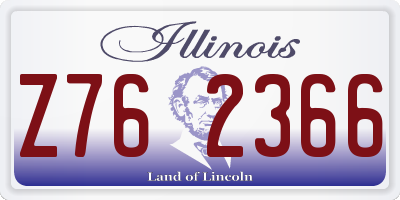 IL license plate Z762366