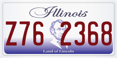 IL license plate Z762368