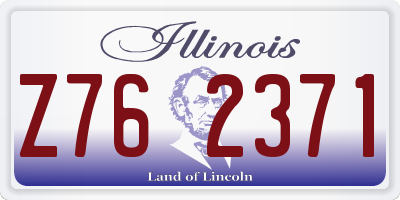 IL license plate Z762371