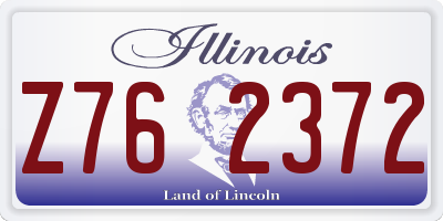 IL license plate Z762372