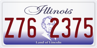 IL license plate Z762375