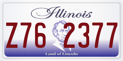 IL license plate Z762377