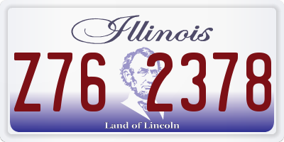 IL license plate Z762378