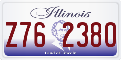 IL license plate Z762380