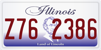 IL license plate Z762386