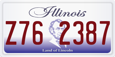IL license plate Z762387