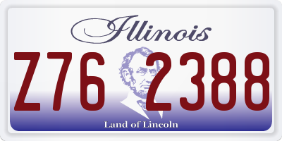 IL license plate Z762388