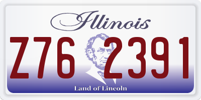 IL license plate Z762391