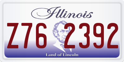 IL license plate Z762392