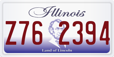 IL license plate Z762394