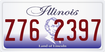IL license plate Z762397