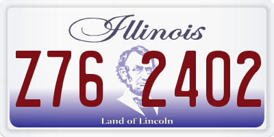 IL license plate Z762402