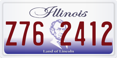 IL license plate Z762412