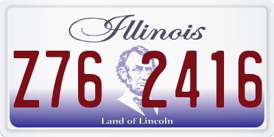 IL license plate Z762416