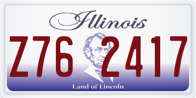 IL license plate Z762417