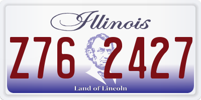IL license plate Z762427
