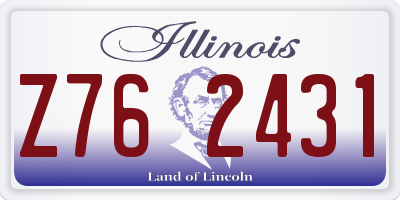IL license plate Z762431