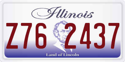 IL license plate Z762437