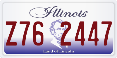 IL license plate Z762447