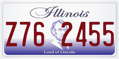 IL license plate Z762455