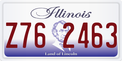 IL license plate Z762463