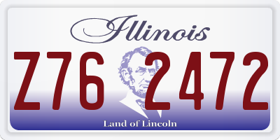IL license plate Z762472