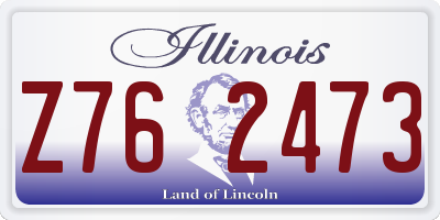 IL license plate Z762473