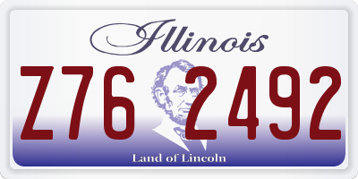 IL license plate Z762492