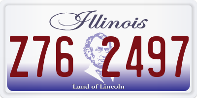 IL license plate Z762497