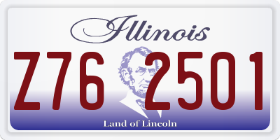 IL license plate Z762501