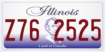 IL license plate Z762525