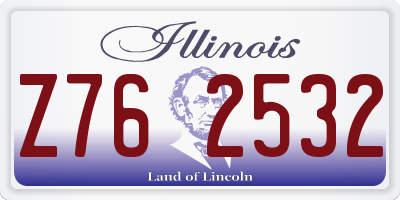 IL license plate Z762532