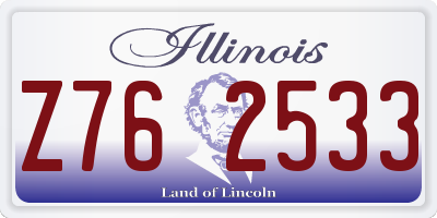 IL license plate Z762533