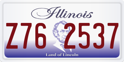 IL license plate Z762537