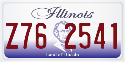 IL license plate Z762541
