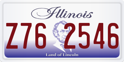 IL license plate Z762546