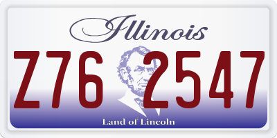 IL license plate Z762547