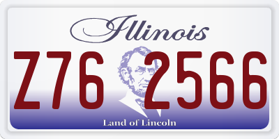 IL license plate Z762566
