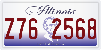 IL license plate Z762568
