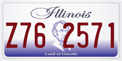 IL license plate Z762571