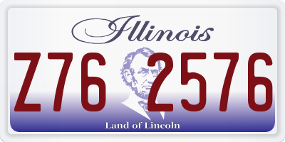 IL license plate Z762576