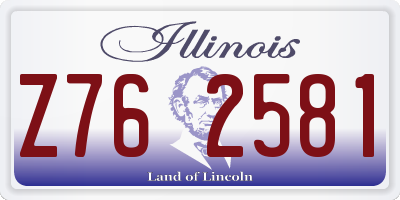 IL license plate Z762581