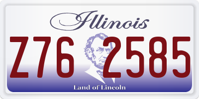 IL license plate Z762585